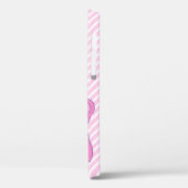 かわいいピンク象写実的なキャンデーのストライブ柄 Case-Mate iPhoneケース (裏面 / 左)