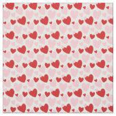 かわいいピンク赤斑点ハート ファブリック (見本)
