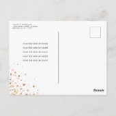 かわいいピンク金ゴールドグリッター紙吹雪ガール1st誕生日 ポストカード (裏面)