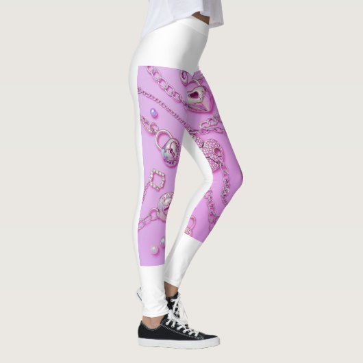 かわいいピンク鍵ネックレスレギンス🔑💖 レギンス (右)