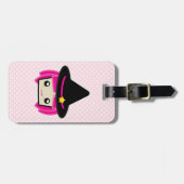 かわいいピンク髪の魔女トラベルラゲッジタグ ラゲッジタグ (正面横)