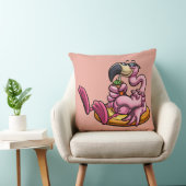 かわいいピンク3Dフラミンゴが飲み物を楽しむ クッション (椅子)