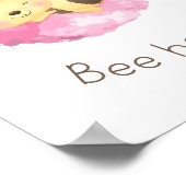 かわいいピンク/イエロービー幸せ子供部屋ガールズウォールアート ポスター (角)