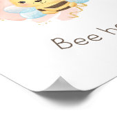 かわいいピンク/イエロービー幸せ!子供部屋ガールズウォールアート ポスター (角)