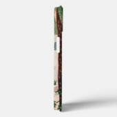 かわいいピンク&グリーンの女の子とウサギ雪の風景 Case-Mate iPhoneケース (裏面 / 右)