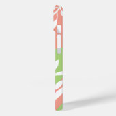 かわいいピンク&グリーンパーソナライズされたフローラ Case-Mate iPhoneケース (裏面 / 左)