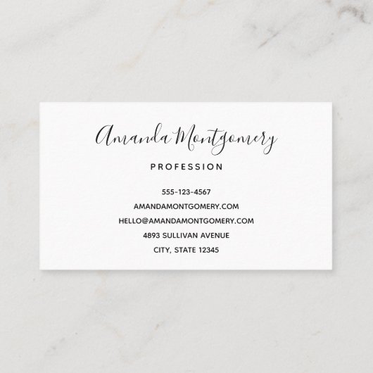 かわいいピンク&グレーエレファントバレリーナ 名刺 (裏面)