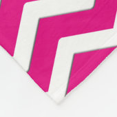 かわいいピンク、シェブロンのパーソナライズなソフトボール毛布 フリースブランケット (角)