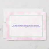 かわいいピンク&パープルドーナツ成長誕生日 招待状 (裏面)