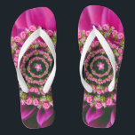 かわいいピンク パープル グリーン ガーデン フラワー クリスマス ビーチサンダル<br><div class="desc">母、父、姉、弟、彼女、彼氏、おじ、おば、祖母、祖父、家族、友達への素敵なクリスマスプレゼントのアイデア。トレンディでスタイリッシュ、そしてユニークなクリスマスギフト。クリスマスと新年のお祝いに。</div>