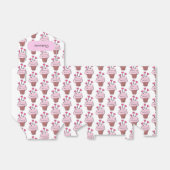 かわいいピンク&ホワイトカップケーキのテント フェイバーボックス (折り畳みなし)