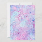 かわいいピンク・ユニコーン・ガールの誕生日パーティー 招待状 (裏面)