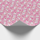 かわいいピンク ラッピングペーパー (角)