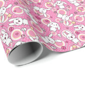 かわいいピンク ラッピングペーパー (ロールコーナー)