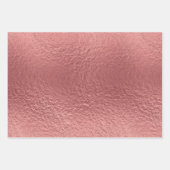 かわいいピンク/金ゴールドクリスマスパターン ラッピングペーパーシート (正面3)