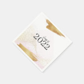 かわいいピンク&金ゴールド額卒業パーティナプキンス スタンダードカクテルナプキン (角)