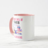 かわいいピンクCPA税理士名パーソナライズされた名 マグカップ (正面左)