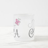 かわいいピンクCPA フロストグラスマグカップ (中央)