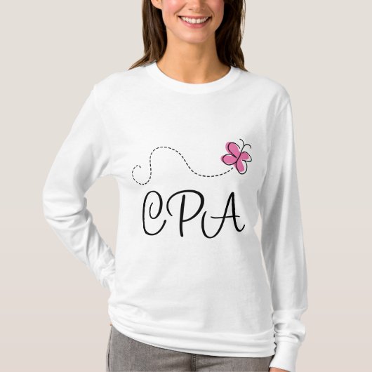 かわいいピンクCPA Tシャツ (正面)