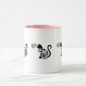 かわいいピンクKitterである猫が私右の猫の鳴き声あります マグカップ (中央)