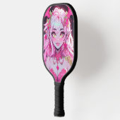 かわいいピンコアファンタジーデーモンアニメガール ピックルボールラケット (左)
