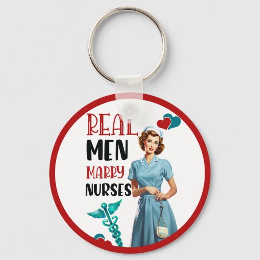 かわいいピンナップ実在がナース キーホルダー (正面)