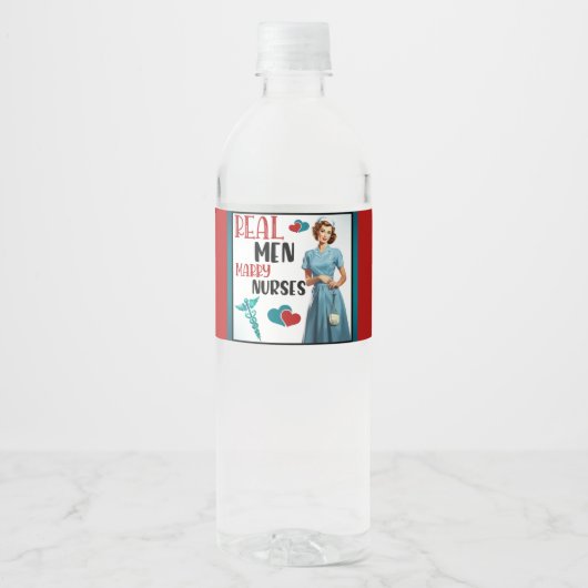 かわいいピンナップ実在がナース ペットボトルラベル (正面)