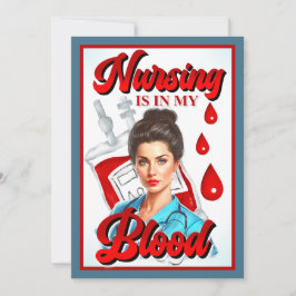 かわいいピンナップ_私の血の中の看護 サンキューカード