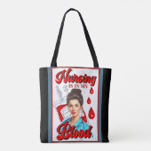 かわいいピンナップ_私の血の中の看護 トートバッグ (裏面)