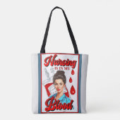 かわいいピンナップ_私の血の中の看護 トートバッグ (裏面)