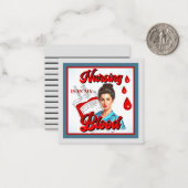 かわいいピンナップ_私の血の中の看護 ノートカード (正面/裏面インサイチュ)