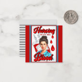 かわいいピンナップ_私の血の中の看護 ノートカード (正面/裏面インサイチュ)