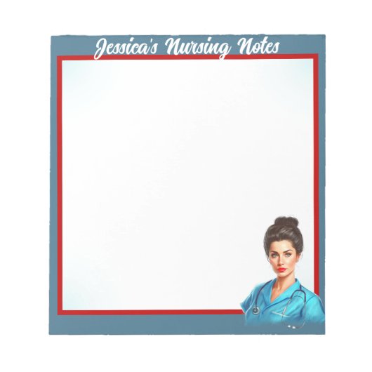 かわいいピンナップ_私の血の中の看護 ノートパッド (正面)