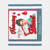 かわいいピンナップ_私の血の中の看護 フリースブランケット (正面)