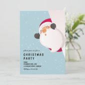 かわいいピーおもしろいキングサンタクロースクリスマス 招待状 (スタンド正面)