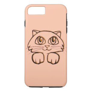 かわいいピーキングキティキャットピンク iPhone 8 PLUS/7 PLUSケース