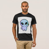 かわいいピースサインエイリアン Tシャツ (正面フル)