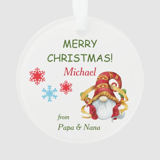 かわいいピースホープのクリスマス格言 オーナメント (裏面)