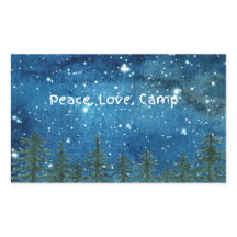 かわいいピースラブキャンプシール – キャンパーに最適