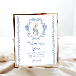 かわいいピーターうさぎ赤ちゃんシャワーママ – オーサバー ポスター