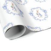 かわいいピーター・ラビットブルーベビーシャワー ラッピングペーパー (ロールコーナー)