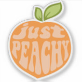 かわいいピーチカスタムピーチカットのビニール シール (正面)