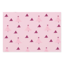 かわいいピーチクリスマスツリーラッピング紙シート