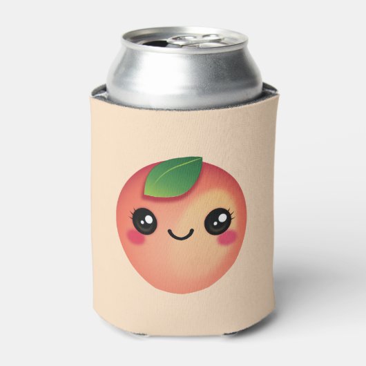 かわいいピーチクーラーボックス 缶クーラー (缶正面)
