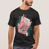 かわいいピーチジュースうさぎデザイン Tシャツ (正面)