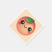 かわいいピーチナプキンズ スタンダードカクテルナプキン (角)