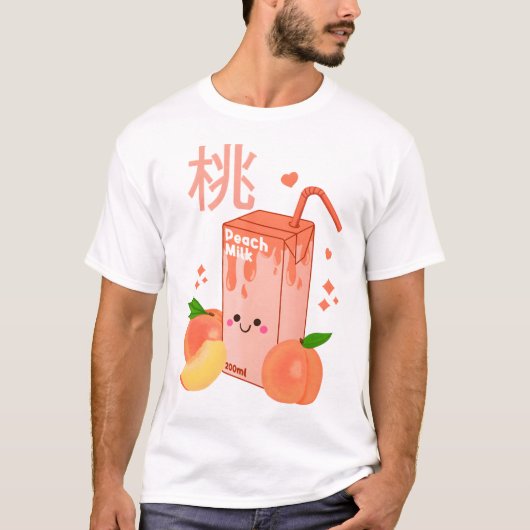 かわいいピーチミルク Tシャツ (正面)