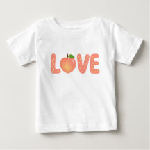 かわいいピーチLOVE子供用Tシャツ