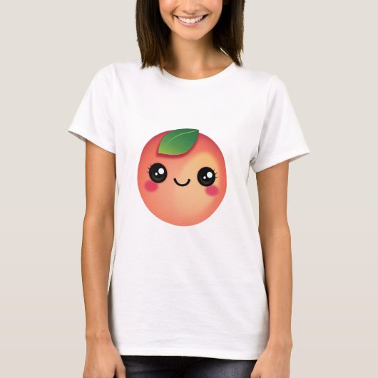 かわいいピーチTシャツ Tシャツ (正面)