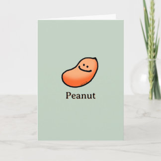 かわいいピーナッツのキャラクターイラストとタイポグラフィ カード